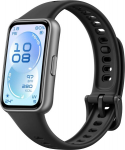 Nutikell &bdquo;Huawei Band 11&ldquo; mati musta v&auml;rvi vastupidav pol&uuml;meerkorpus musta fluorielastomeerist rihmaga