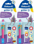 Automaatpliiats Pelikan Griffix 2, 2mm, roosa, paremak&auml;elistele
