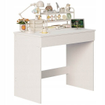 Valge kaasaegne loft-stiilis noorte arvutilaud, 90 cm