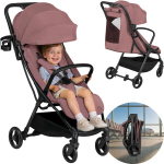 Jalutusk&auml;ru kerge, kompaktne, auto-fold, kuni 22 kg &ndash; Lionelo Agia Pink Mauve