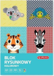 Joonistusplokk A4/20K v&auml;rviline Cute Animals (10 tk) - HERLITZ