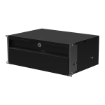 19-Tolline 4U 320 Mm Serverikapp Lukkuga, Must, Stalflex