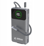 Akupank V&auml;line akumulator 45 W 20 000 mAh koos USB-C kaabliga