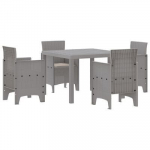 vidaXL Aia s&ouml;&ouml;gilaudade komplekt 5 pcs Helehall Pol&uuml;prop&uuml;leen