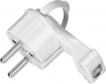Nurga uni-schuko pistik 16a 230v valge, maandus, 3 tk.