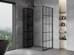 Mexen Mist-F volditav du&scaron;inurk vasak 110 x 70 cm, must ruudustik, must - 8A6T-110-070-70-77-L