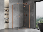 Mexen Mist-F volditav du&scaron;ikabiin parem 90 x 95 cm, l&auml;bipaistev, harjatud vask - 8A6T-090-095-65-00-P