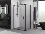 Mexen Exo p&ouml;&ouml;ratav du&scaron;inurk 90 x 85 cm, l&auml;bipaistev, must - 8182-090-085-70-00