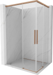 Mexen Rox Duo l&uuml;kandustega du&scaron;inurk 120 x 80 cm, l&auml;bipaistev, harjatud vask - 8C2D-120-080-65-00