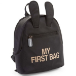 Laste seljakott Childhome My First Bag, must, reguleeritava rinnarihmaga