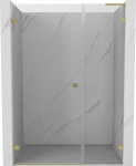 Mexen Lunar-B L du&scaron;iuksed, vasak 115 cm, l&auml;bipaistev, harjatud kuldne - 832SL-115-050-55-00-L