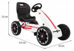 Pedaalkart Abarth lastele, k&auml;sipidur, vaba k&auml;ik
