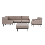 Aiam&ouml;&ouml;blikomplekt terrassile Piryt D042-04DW, 6-kohaline, metallist, liivakarva