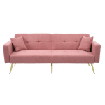 Magamissofa, reguleeritav nurk, kullast jalad, 2 tk