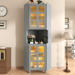 Hall nurgakapp LED-valgusega, MDF, 63,5x157,5 cm, 1 tk