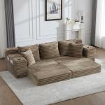 K&otilde;rge seljatoega sametdiivan, 260 kg, 273x98x87 cm, 1 tk