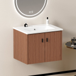 Vannitoakapp, 60 cm, pruun, pehme sulgemisega uksed, 1 tk