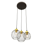 Emibig rippvalgusti Nando 3Prem BL Gold, must/kuldne