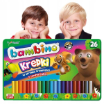Bambino pliiatsid 26 v&auml;rvi teritajaga, metallkarbis
