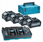 Makita Xgt 40v akukomplekt topeltlaadimisjaamaga