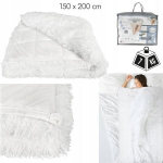 Raske tekk Furry 150x200cm valge