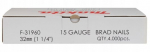 Makita F-31960 naelte komplekt, 15ga, 32mm, 4000 tk.
