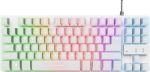Trust klaviatuur GXT 833W Thado, USB, RGB LED, 87 nuppu, 1.5 m kaabel, valge, mehaaniline