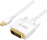 Logilink Mini Displayport kahe kaabliga, 1,8 m, valge