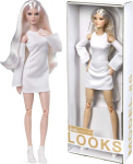 Mattel - Barbie Signature Looks Doll Tall Blonde White Dress & Boots