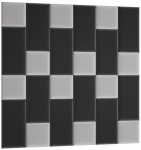 Pehmete seinapaneelide komplekt NORE Quadratta Monolith 84/97, must/hall