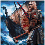 Maalimiskomplekt numbrite j&auml;rg, Ragnar Lodbrok 45 x 45