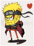 Maalimiskomplekt numbrite j&auml;rg, SpongeBob Naruto 15 x 20