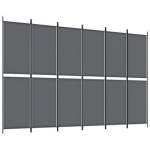 vidaXL 6 paneeliga ruumijagaja, antratsiithall, 300x200 cm, kangas