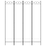 vidaXL 4 paneeliga ruumijagaja, valge, 160x200 cm, kangas