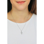 Amen Originaal h&otilde;bedast kaelakee tsirkoonidega Cross CRBN03 (kett, ripats), Color