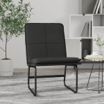 vidaXL tugitool, must, 54 x 75 x 76 cm, kunstnahk