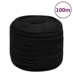 vidaXL t&ouml;&ouml;k&ouml;is, must, 10 mm, 500 m, pol&uuml;ester