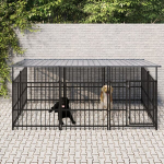 vidaXL koeraaedik katusega, teras, 3,75 m&sup2;