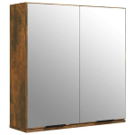 vidaXL vannitoa peegelkapp, suitsutatud tamm, 64 x 20 x 67 cm, Ruda