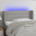 vidaXL LED-voodipeats, helehall, 103x16x78/88 cm, kangas