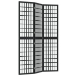 vidaXL kokkupandav 3 paneeliga sirm, Jaapani stiil, 120x170 cm, must