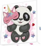 Teemantmosaiik Panda Corn, 22X22 cm