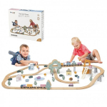 VIGA PolarB Puidust rong lastele Rongirada 90 elementi