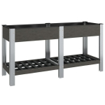 vidaXL aia taimelava riiuliga, hall, 150x50x75 cm, WPC, Hall