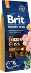 Kuivtoit Brit Premium by Nature keskmist t&otilde;ugu koertele, kanaga, 8 kg