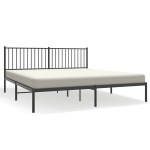 vidaXL metallist voodiraam peatsiga, must, 183x213 cm
