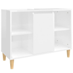 vidaXL valamukapp, k&otilde;rgl&auml;ikega valge, 80 x 33 x 60 cm, tehispuit