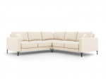S&uuml;mmeetriline nurgadiivan velvet sofa Venus, 5 istekohta, helebeež v.