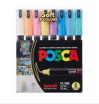 Markerid Uni Ball Posca PC-1MR Soft Color, 8 tk.