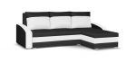 Universaalne pehme nurgadiivan Bellezza King, must/valge
